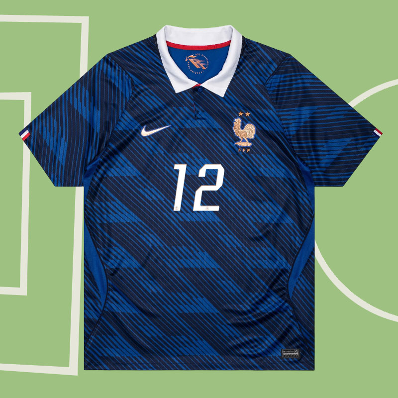 Frankrike tröja 2026 herr Doue 12 – fotbollströja med eget tryck Frankrike tröja 2026 herr Doue 12 – fotbollströja med eget tryck