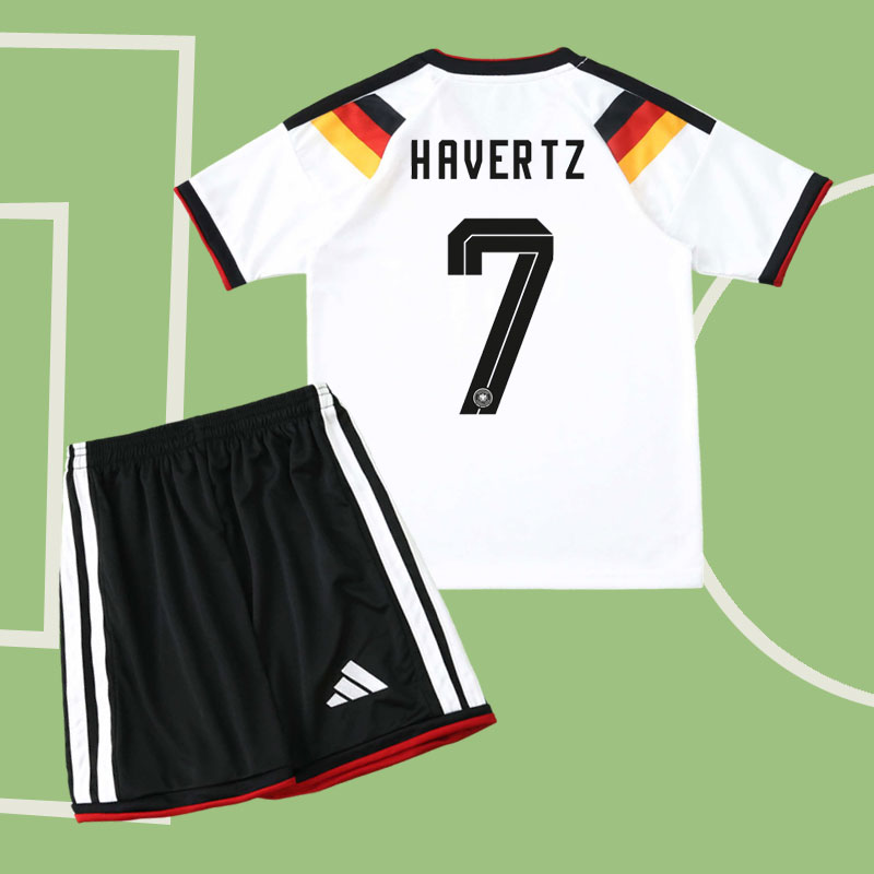 Havertz 7 Tyskland VM 2026 barn hemmaställ - tröja och shorts set