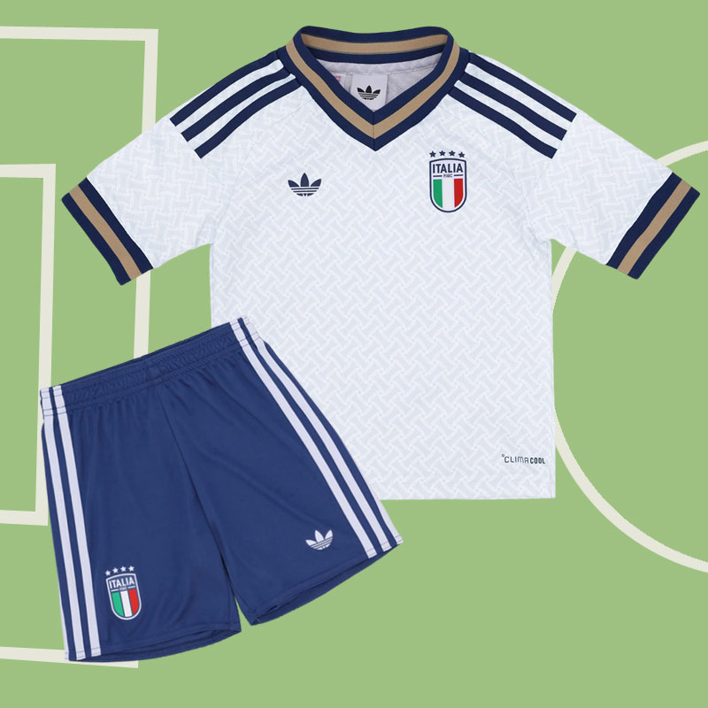 Italien bortaställ barn 2026/27 – fotbollströja och shorts set