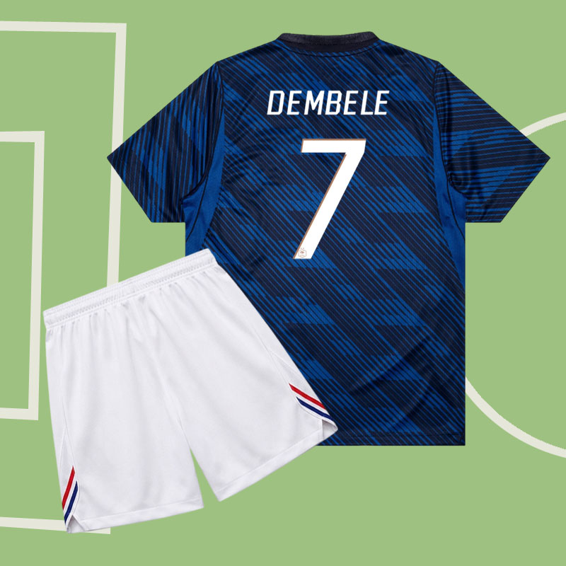 Köp Frankrike barn hemmatröja VM 2026 - Dembele 7 tröja set för barn