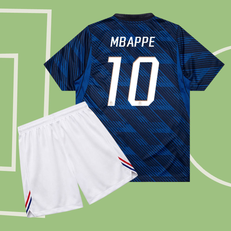 Mbappé 10 Frankrike VM 2026 hemmatröja barn set - tröja med shorts