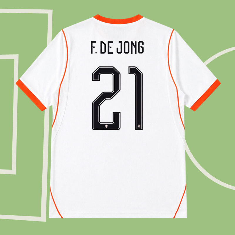 Nederländerna bortatröja VM 2026 – F. De Jong 21 fotbollströja