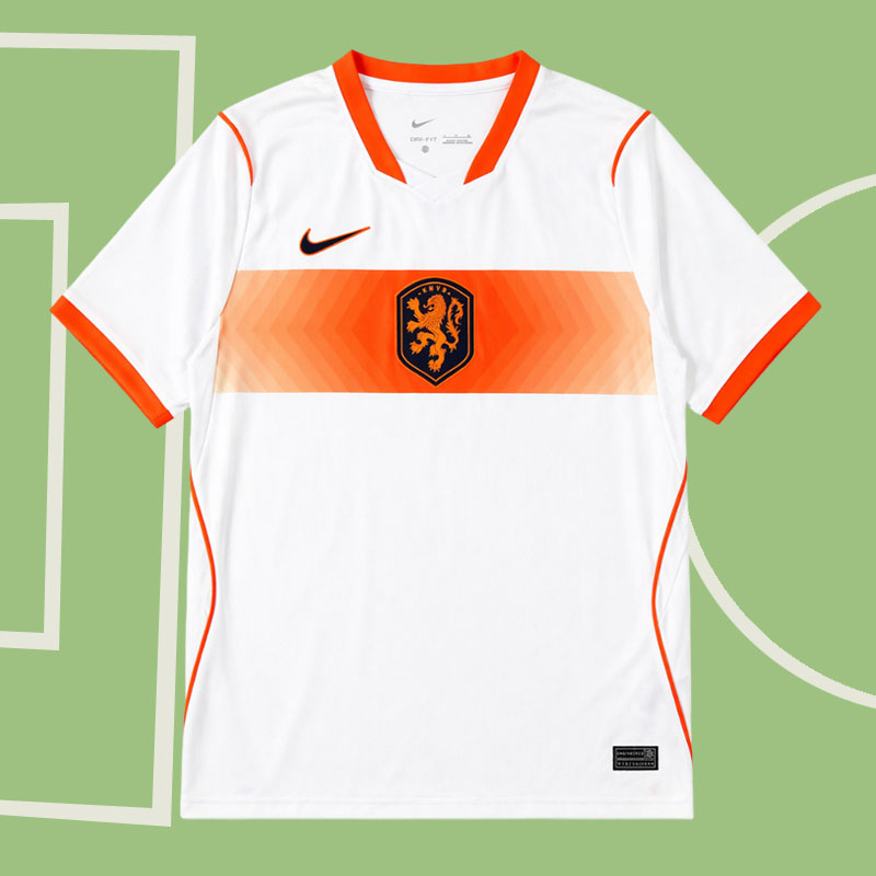 Nederländerna vit bortatröja 2026 – fotbollströja herr kortärmad