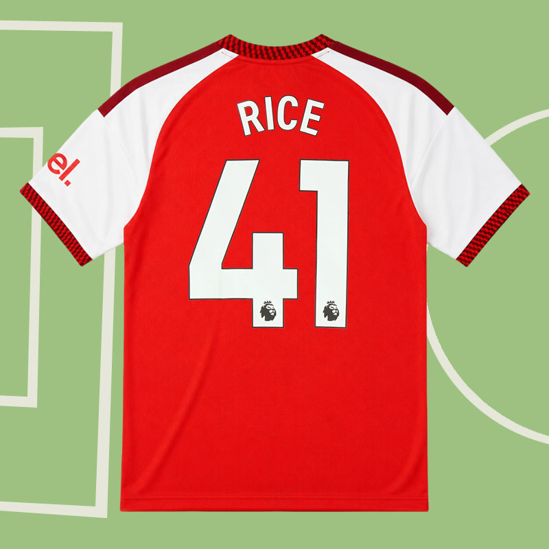 Arsenal 2026/27 hemmatröja RICE 41 - röd herrtröja kort ärm