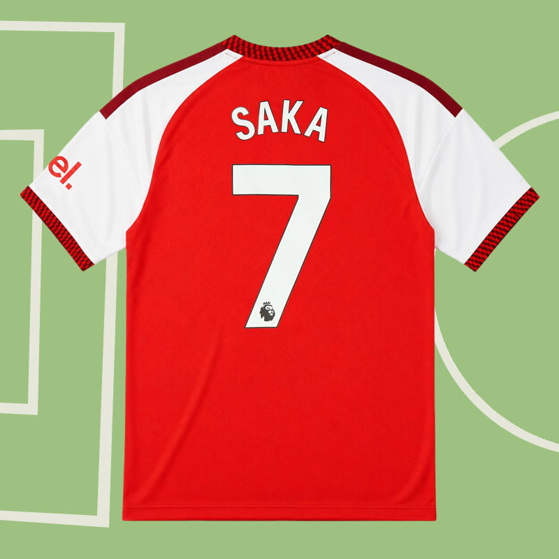 Arsenal hemmatröja 2026/27 Saka 7 - herr kortärmad röd tröja