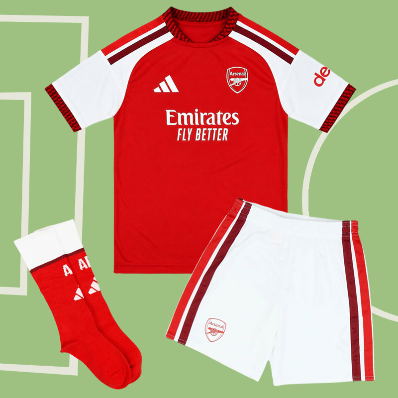 Arsenal hemmatröja 2026/27 barn - fotbollsställ med shorts för barn