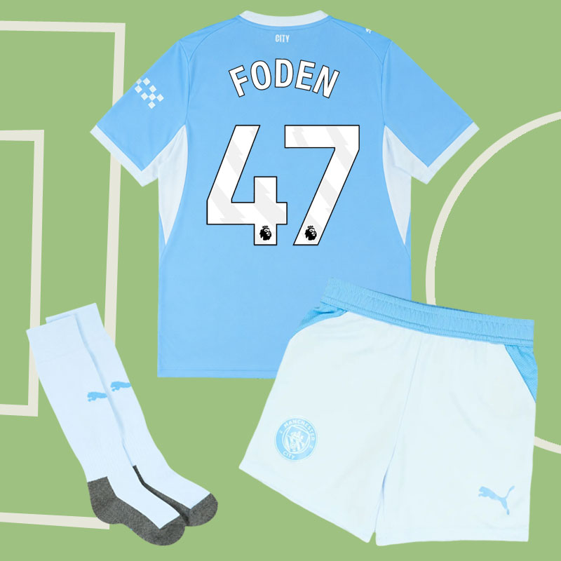Billig Manchester City 26/27 barntröja - FODEN 47 tröja och shorts