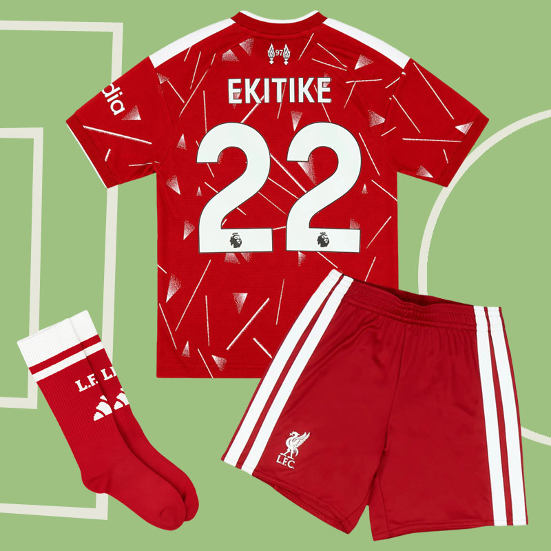 Billigt Liverpool barnställ 2026/27 hemmatröja med Ekitike 22