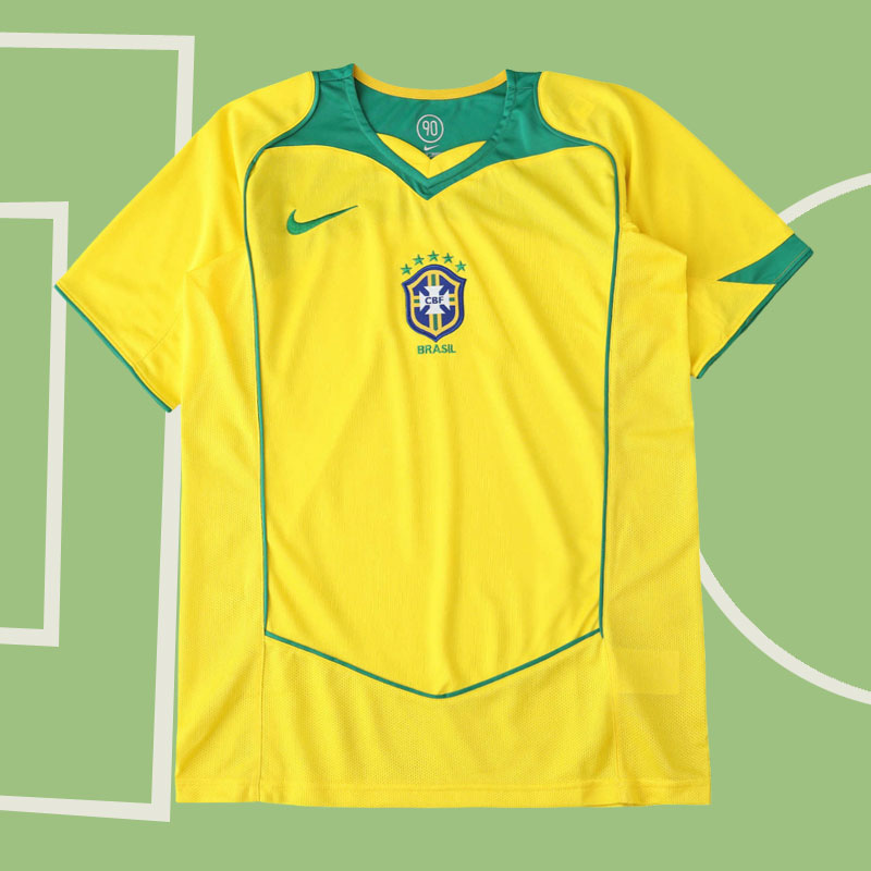Brasilien 2004/05 hemmatröja retro - herr vintage fotbollströja