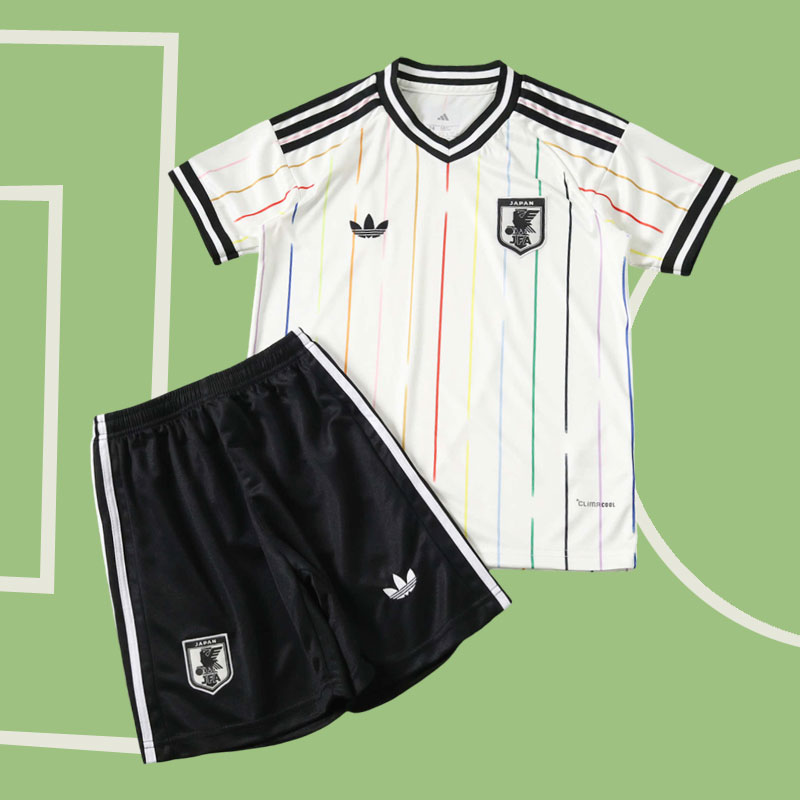 Japan 2026 barn fotbollströja - bortatröja med shorts för VM
