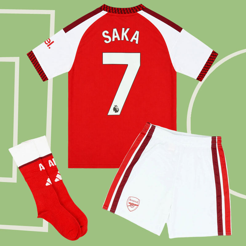 Köp Arsenal hemmaställ barn 2026/27 - Saka 7 tröja + shorts