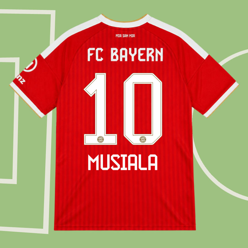 Köp Bayern München hemmatröja Musiala 10 - herr fotbollströja