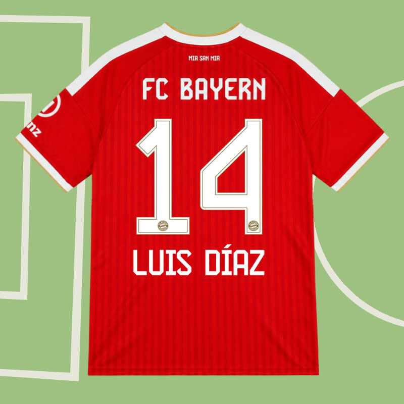 FC Bayern hemmatröja 2026/27 - billig herr tröja Luis Díaz 14