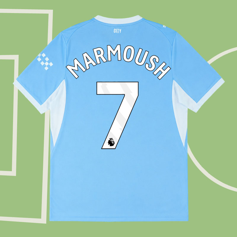 MARMOUSH 7 Manchester City 2026/27 blå tröja herr