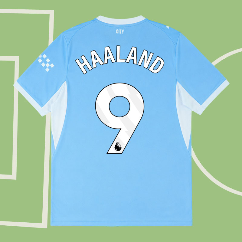 Manchester City 2026/27 hemmatröja med Haaland 9 tryck