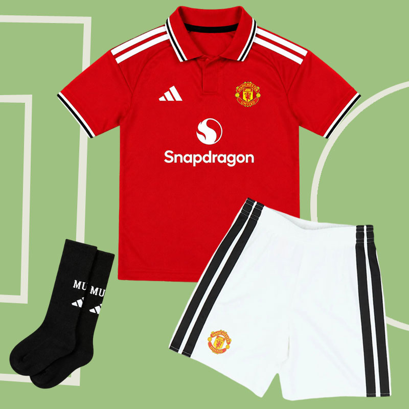Manchester United 2026/27 hemmaställ barn - fotbollströja och shorts