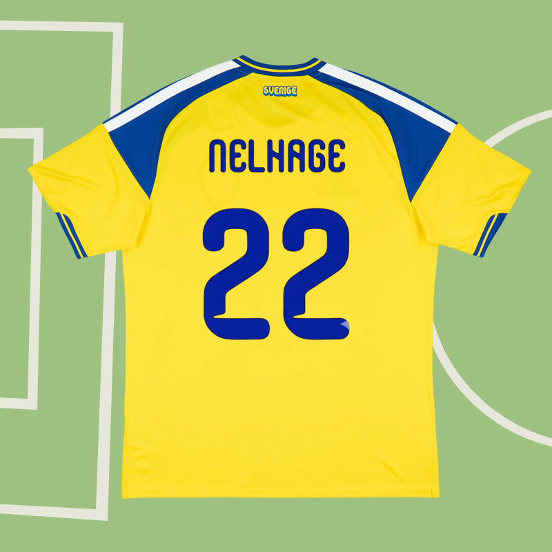 Nelhage 22 Sverige VM 2026 tröja - kortärmad herrtröja