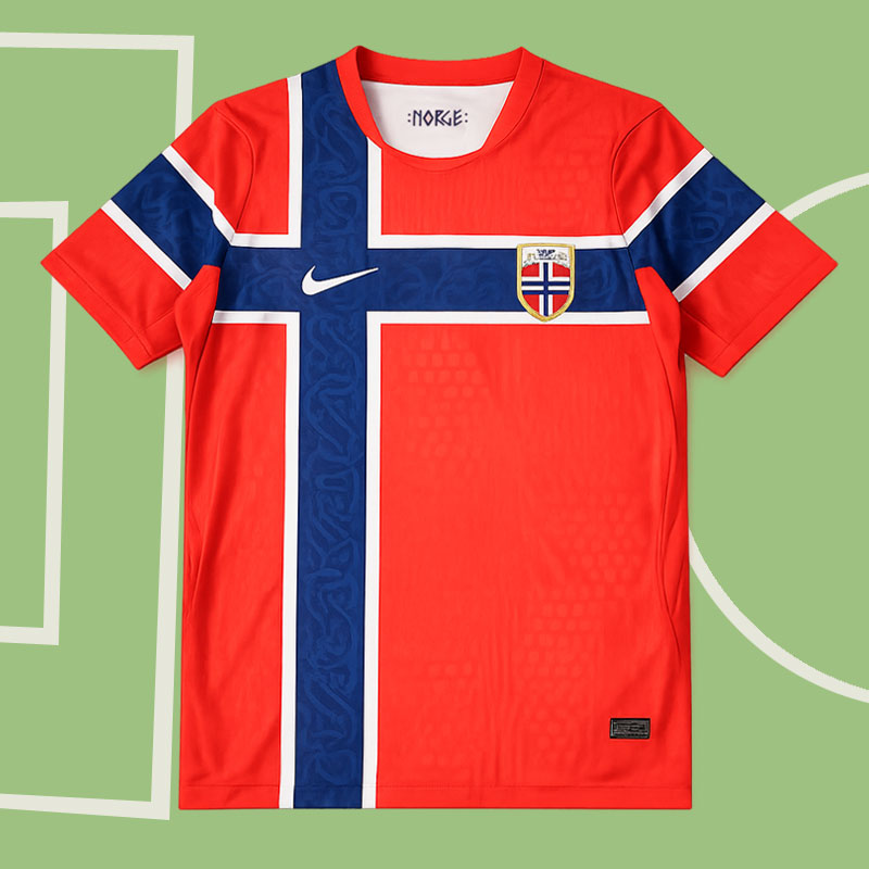 Norge hemmatröja VM 2026 – röd fotbollströja herr