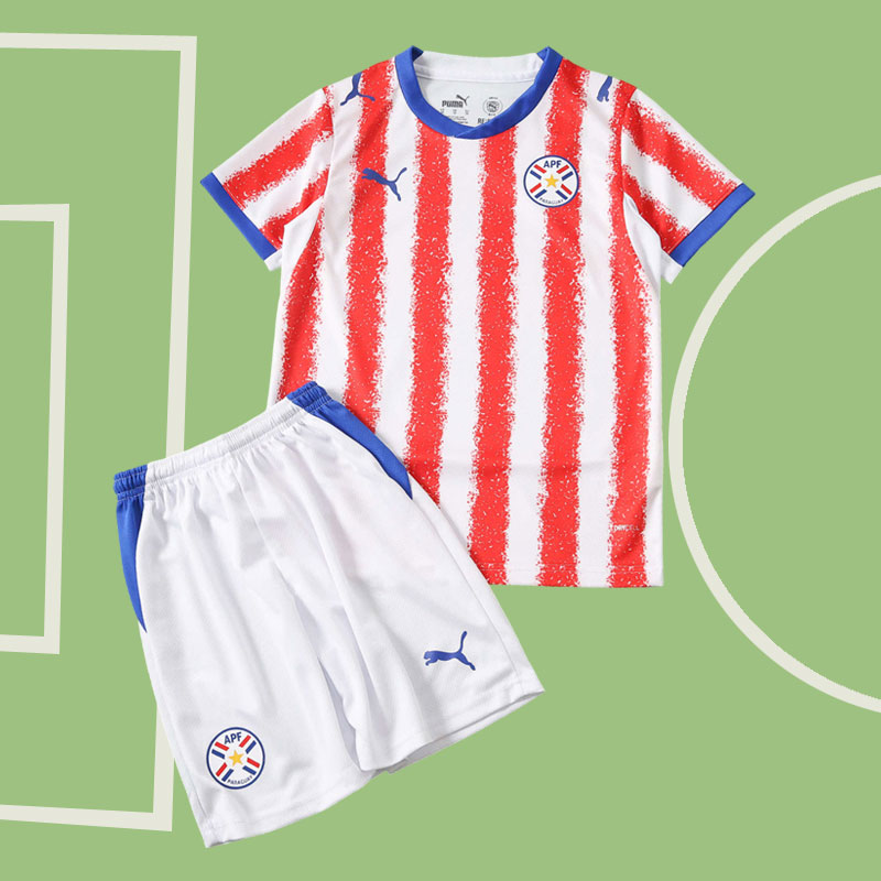 Paraguay VM 2026 barntröja - hemmatröja och shorts set