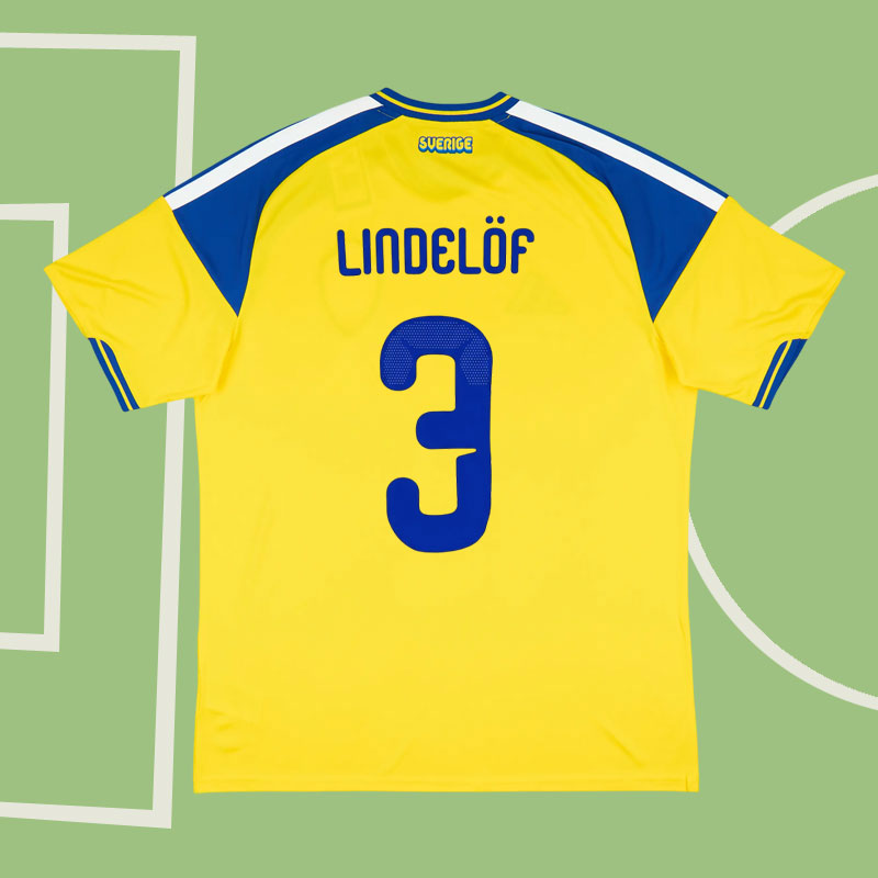Sverige hemmatröja 2026/27 Lindelöf 3 - kortärmad supportertröja