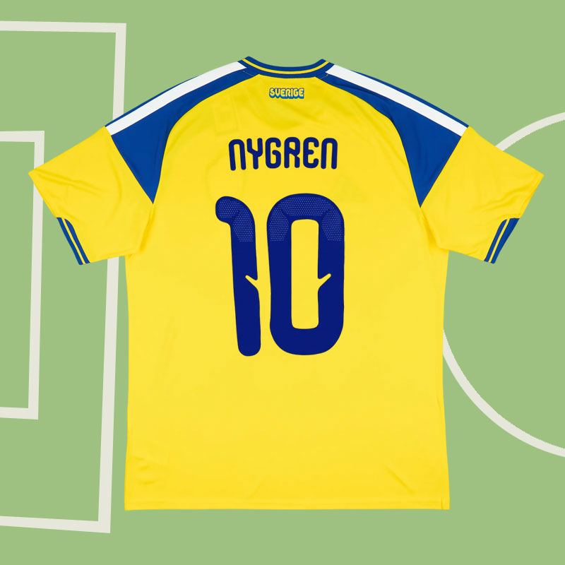 Sverige VM 2026 fotbollströja – Nygren 10 gul herrtröja kortärmad
