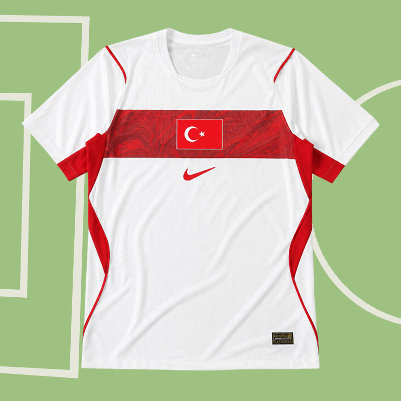 Turkiet bortatröja VM 2026 - vit kortärmad fotbollströja