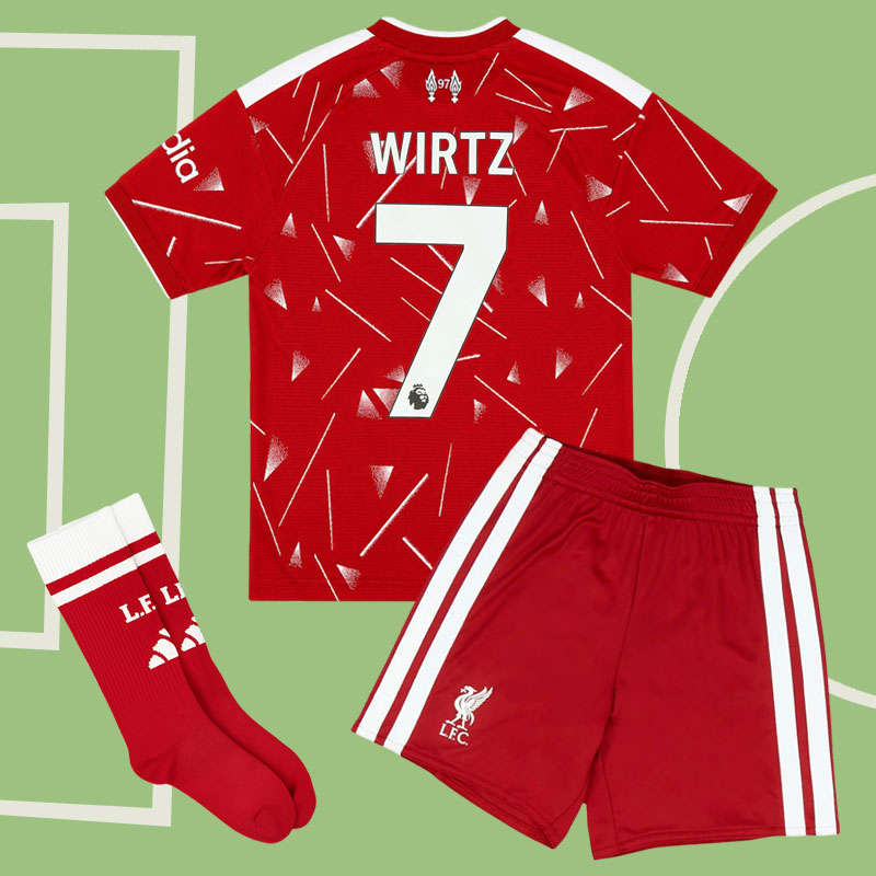Liverpool 2026/27 röd fotbollströja barn - Wirtz 7 hemmaställ