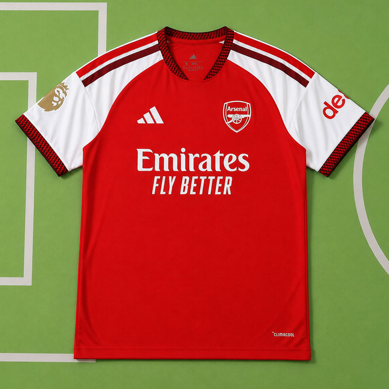 Arsenal 2026-27 hemmatröja med guldtryck Champions 26 herrtröja Arsenal 2026/27 hemmatröja med guldtryck – Champions 26 herrtröja