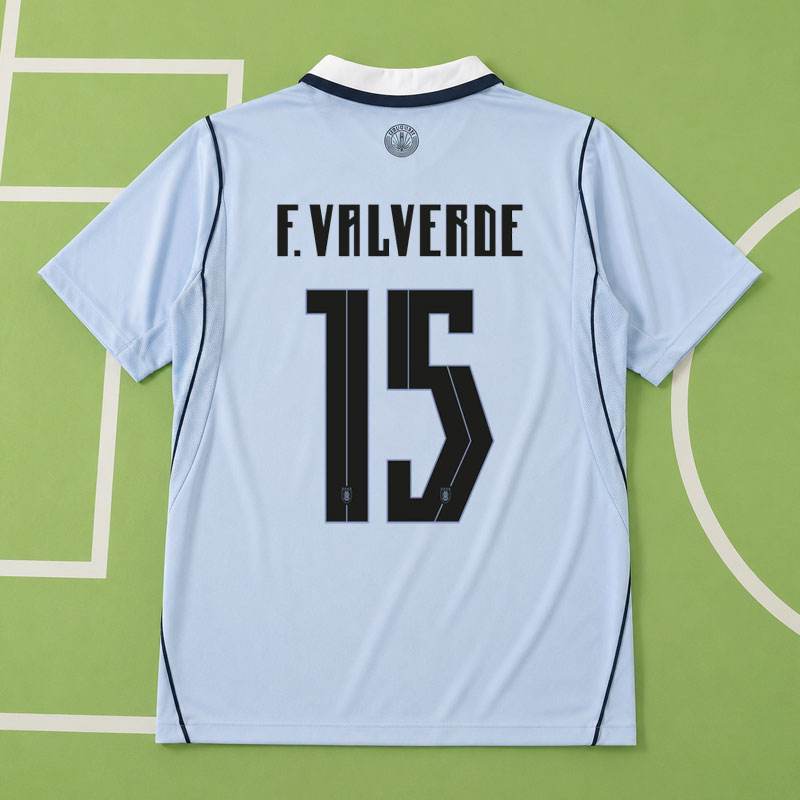 F. Valverde 15 Uruguay hemmatröja VM 2026 - fotbollströja för herr