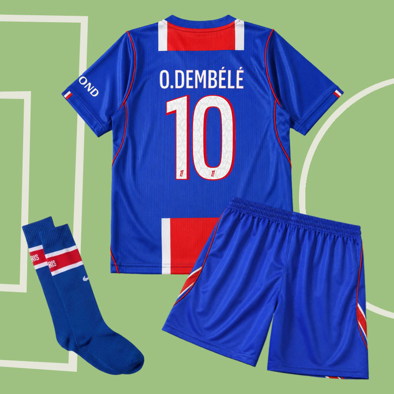 PSG 2026/27 hemmaställ barn - O. Dembélé 10 tröja + shorts