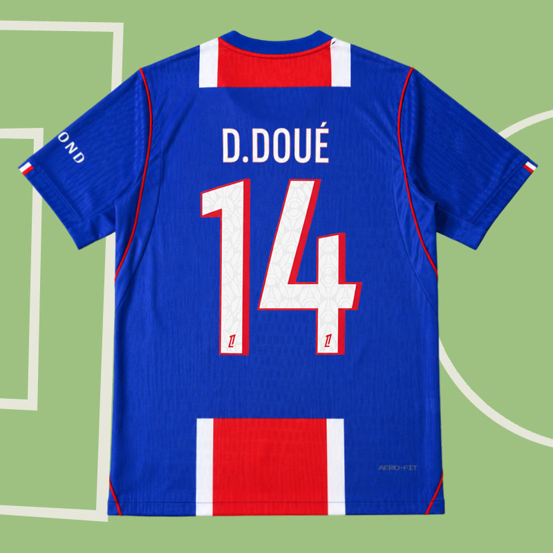 PSG hemmatröja 2026/27 D.Doué 14 - kortärmad fotbollströja för herr