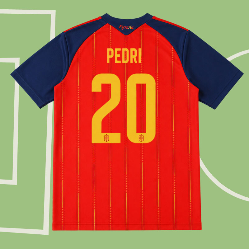 Spanien VM 2026 hemmatröja Pedri 20 - herr fotbollströja