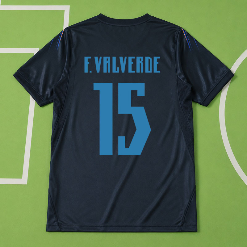 Uruguay VM 2026 bortatröja med F. Valverde 15 tryck